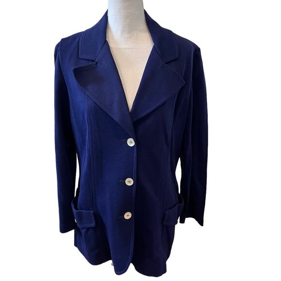 Vintage Koret of California Oversized Unstructured Blazer Blue - Picture 1 of 6